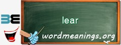 WordMeaning blackboard for lear